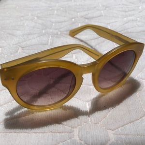 Madewell retro yellow cat eye sunglasses